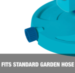 Restored Aqua Joe AJ-OSPR20 | In-Store Exclusive | Mini Gear-Driven Oscillating Sprinkler | On Sled Base | Customizable Coverage | 4,250 Sq. Ft. Max | Blue (Refurbished) - Image 8