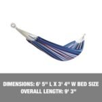 3 Pack | Bliss Hammocks BH-400W5CA | 40" Wide Hammock | Hand-Woven Rope Loops & Hanging Ropes | Outdoor, Patio, Backyard | Durable, Cotton & Polyester Blend | 220 Lbs Capacity | Patriotic Stripe - Image 5