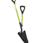 Restored Sun Joe SJ-SHLV07 | Shovelution Strain-Reducing Garden Shovel | Spear Head Digging | 9-Inch Steel (Refurbished)