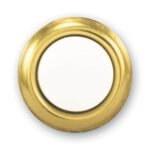 Heath Zenith SL-455-02 Wired Replacement Button, Gold Rim with Lighted Pearl Center