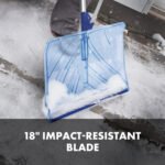 2 PACK - Snow Joe Shovelution SJ-SHLV02 | Strain-Reducing Shatter-Resistant Polycarbonate Snow Shovel | W/ Spring Assisted Handle | 18-inch (Open Box) - Image 4