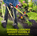 Restored Sun Joe SJ-SHLV07 | Shovelution Strain-Reducing Garden Shovel | Spear Head Digging | 9-Inch Steel (Refurbished) - Image 4