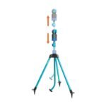Restored Aqua Joe AJ-6PSTB-XL Indestructible Turbo Drive 360 Degree Telescoping Sprinkler & Mister, Blue (Refurbished) - Image 3