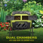 Restored Sun Joe SJ-CMPS1 | All-Season Outdoor Tumbling Composter | Dual Sliding Chamber | 42-Gallon | 2-10 Weeks | BPA-Free Material (Refurbished) - Image 4