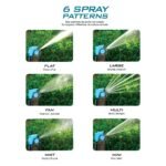 Restored Aqua Joe AJ-6PSTB-XL Indestructible Turbo Drive 360 Degree Telescoping Sprinkler & Mister, Blue (Refurbished) - Image 5