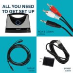 SEREONIC Portable Wireless TV Speakers | For Smart TV - Grey - Image 9