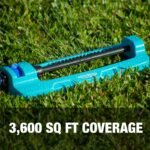 Restored Aqua Joe SJI-OMS16 Indestructible Metal Base Oscillating Sprinkler with Adjustable Spray, 3600-Square Foot Coverage (Refurbished) - Image 2