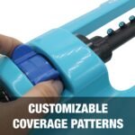 Restored Aqua Joe SJI-OMS20 | Oscillating Sprinkler | 4,400 Sq Ft Coverage | Indestructible JUMBO Metal Base (Refurbished) - Image 6