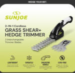 Restored Sun Joe HJ604C 7.2-Volt 2-in-1 1250-RPM Cordless Grass Shear / Shrubber Handheld Trimmer, Rechargeable On-board Lithium-Ion Battery and Charger Included (Refurbished) - Image 16