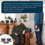 SEREONIC Portable Wireless TV Speakers | For Smart TV - Grey - Image 8