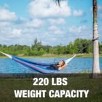 Bliss Hammocks BH-400W5CA | 40" Wide Hammock | Hand-Woven Rope Loops & Hanging Ropes | Outdoor, Patio, Backyard | Durable, Cotton & Polyester Blend | 220 Lbs Capacity | Patriotic Stripe - Image 6