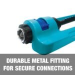 Restored Aqua Joe SJI-OMS16 Indestructible Metal Base Oscillating Sprinkler with Adjustable Spray, 3600-Square Foot Coverage (Refurbished) - Image 5