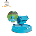 Restored Aqua Joe AJ-OSPR20 | In-Store Exclusive | Mini Gear-Driven Oscillating Sprinkler | On Sled Base | Customizable Coverage | 4,250 Sq. Ft. Max | Blue (Refurbished)