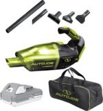 Restored Auto Joe 24V-AJVAC-P1 | 24-Volt Cordless Wet/Dry Handheld Vacuum | 5 Attachments & Carry Bag | W/ 2.0-Ah Battery + Charger (Refurbished)