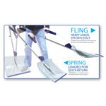 Restored Snow Joe Shovelution SJ-SHLV02 | Strain-Reducing Shatter-Resistant Polycarbonate Snow Shovel | W/ Spring Assisted Handle | 18-inch (Refurbished) - Image 9