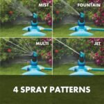 Restored Aqua Joe AJ-MSSBM Turbo Drive 360 Sprinkler | 4 Spray Patterns | Customizable Coverage | 3,740 Sq. Ft. Max Coverage (Refurbished) - Image 2