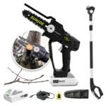 Restored Sun Joe 24V-HCSWP-6-LTE | 24-Volt* IONMAX Cordless Telescoping Pole Pruning Saw Kit | 4000 RPM | W/ 2.0-Ah Battery + Charger (Refurbished)